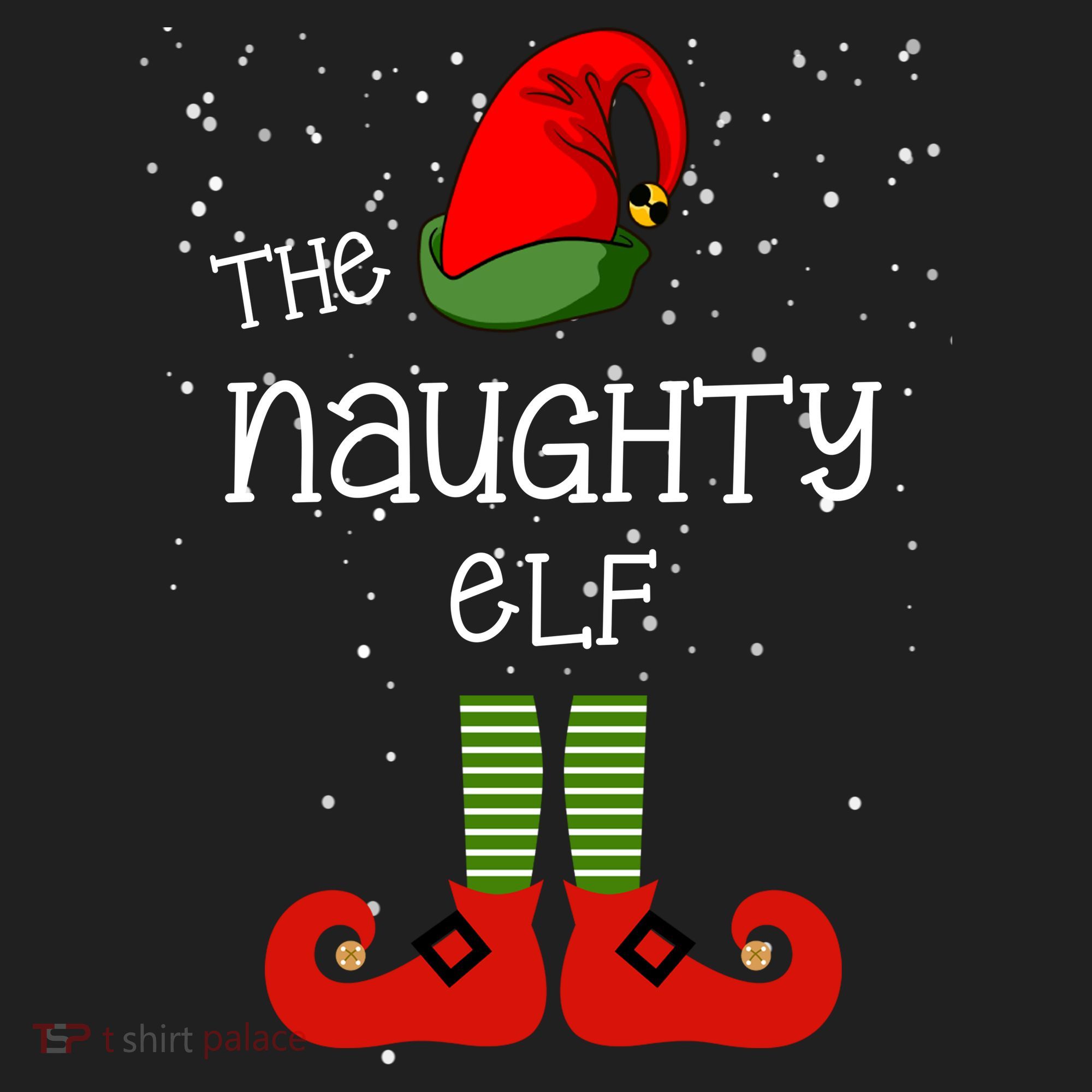 The Naughty Elf Funny XMas Matching Christmas Tumbler