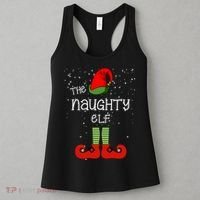 The Naughty Elf Funny XMas Matching Christmas Women's Tank Top thumb 3
