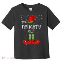 The Naughty Elf Funny XMas Matching Christmas Toddler T-Shirt thumb 0
