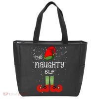 The Naughty Elf Funny XMas Matching Christmas Tote Bag thumb 0