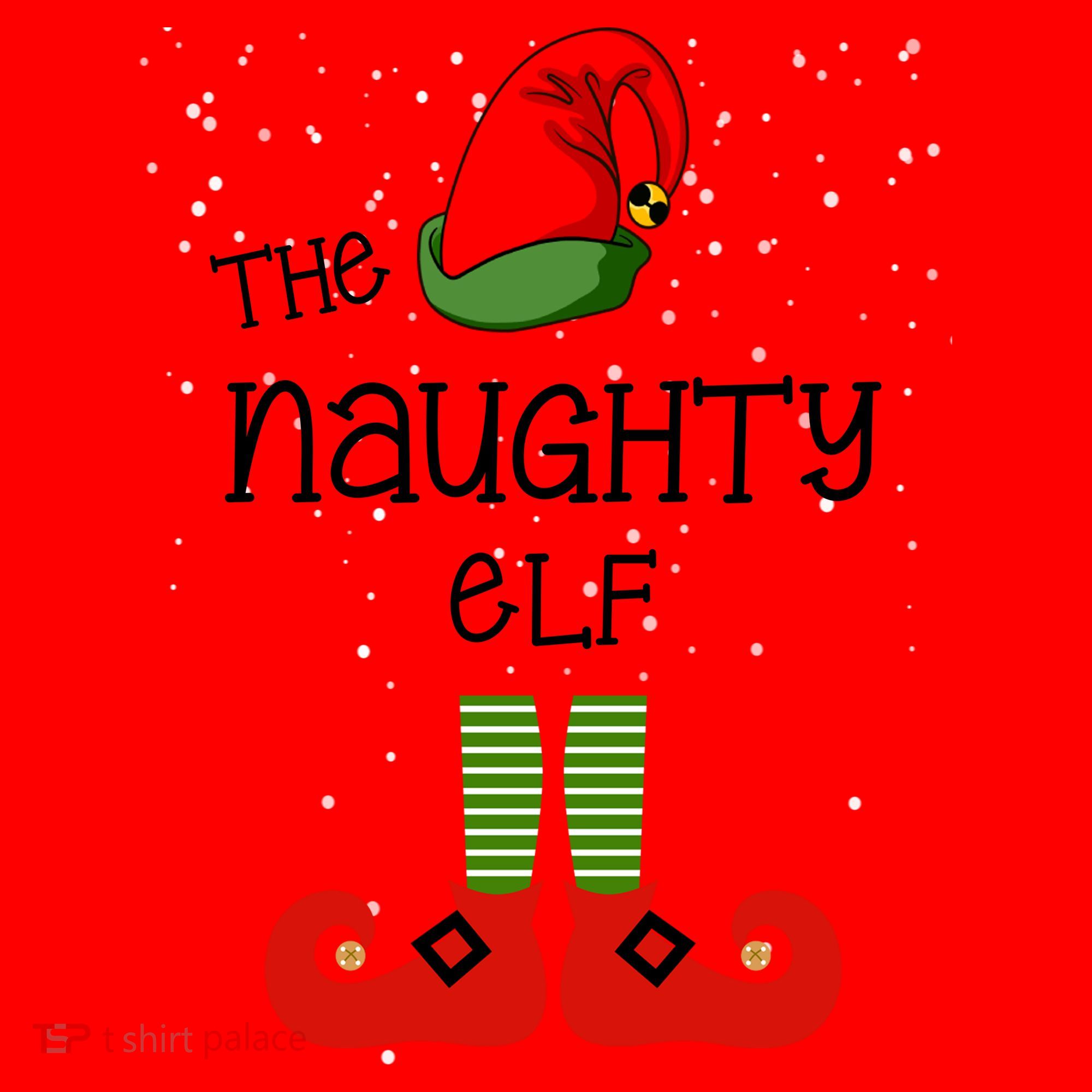 The Naughty Elf Funny XMas Matching Christmas Santa Hat