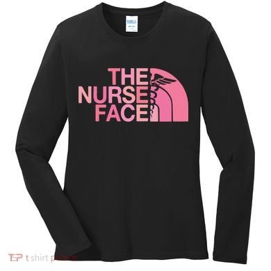 The Nurse Face Registered Nurse Women's Long Sleeve Shirt
