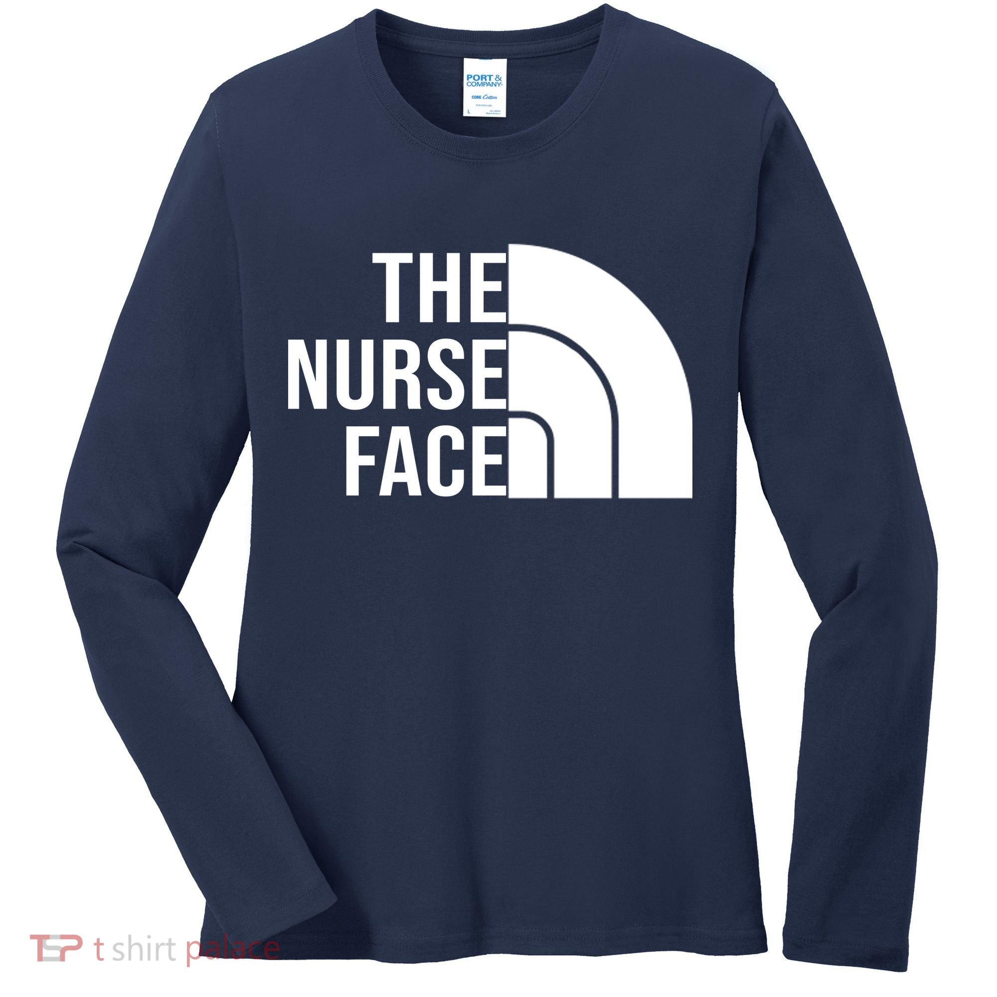 The Nurse Face Gift For Nurse Women's Long Sleeve Shirt