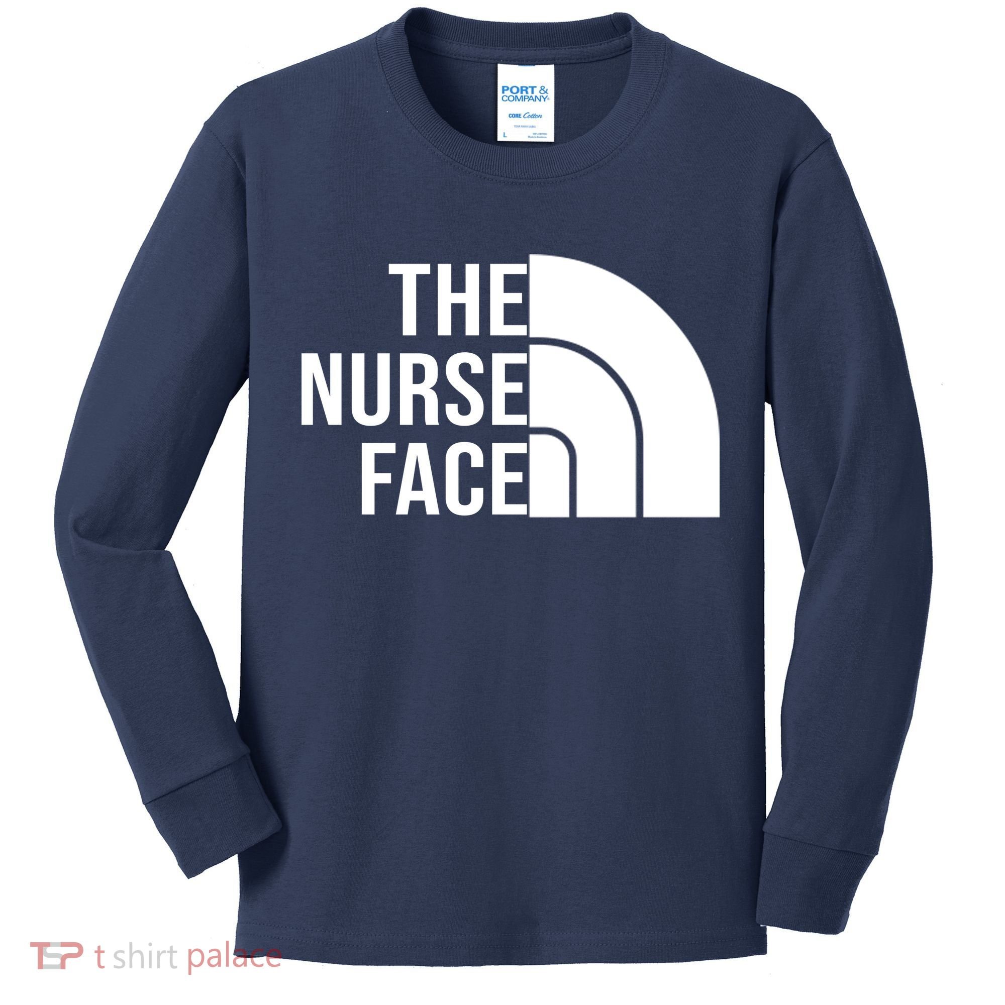 The Nurse Face Gift For Nurse Kids Long Sleeve Shirt