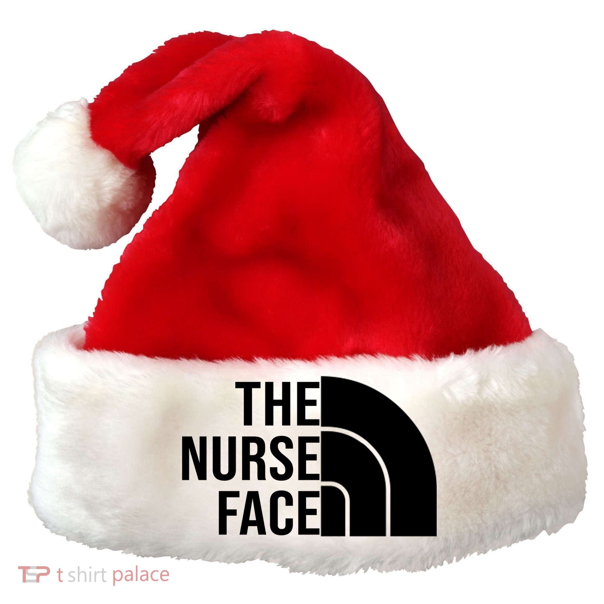 The Nurse Face Gift For Nurse Santa Hat