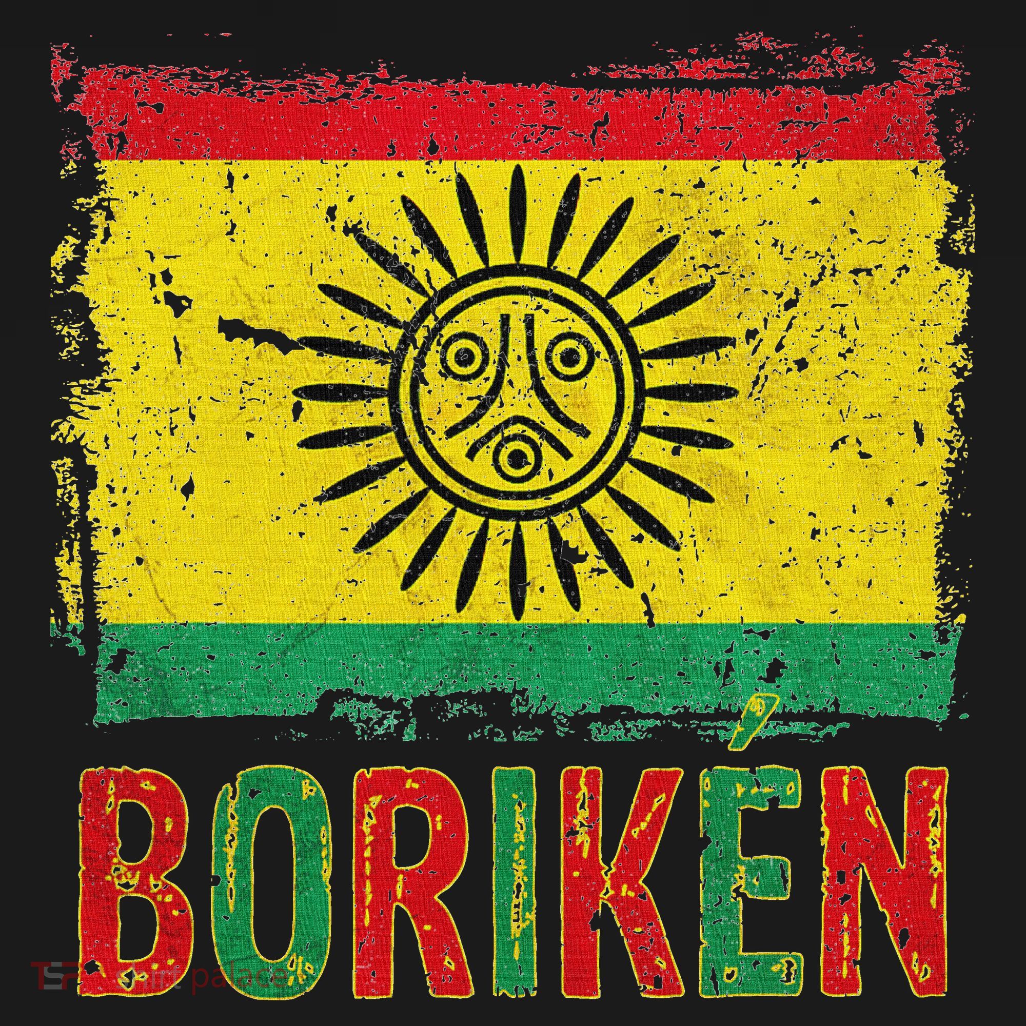Taino Nation Flag Boriken Borinquen Native American Arawak Ornament