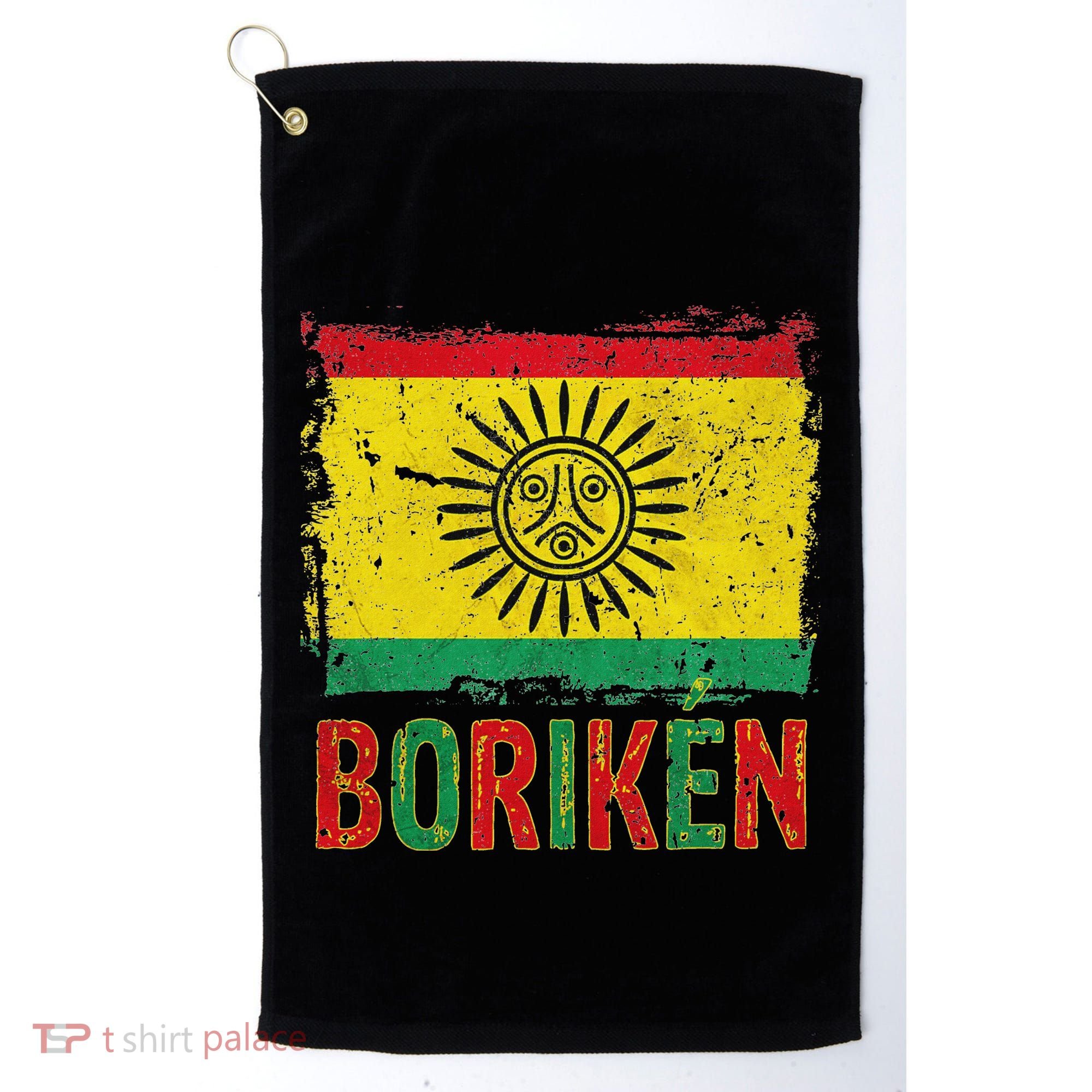 Taino Nation Flag Boriken Borinquen Native American Arawak Golf Towel