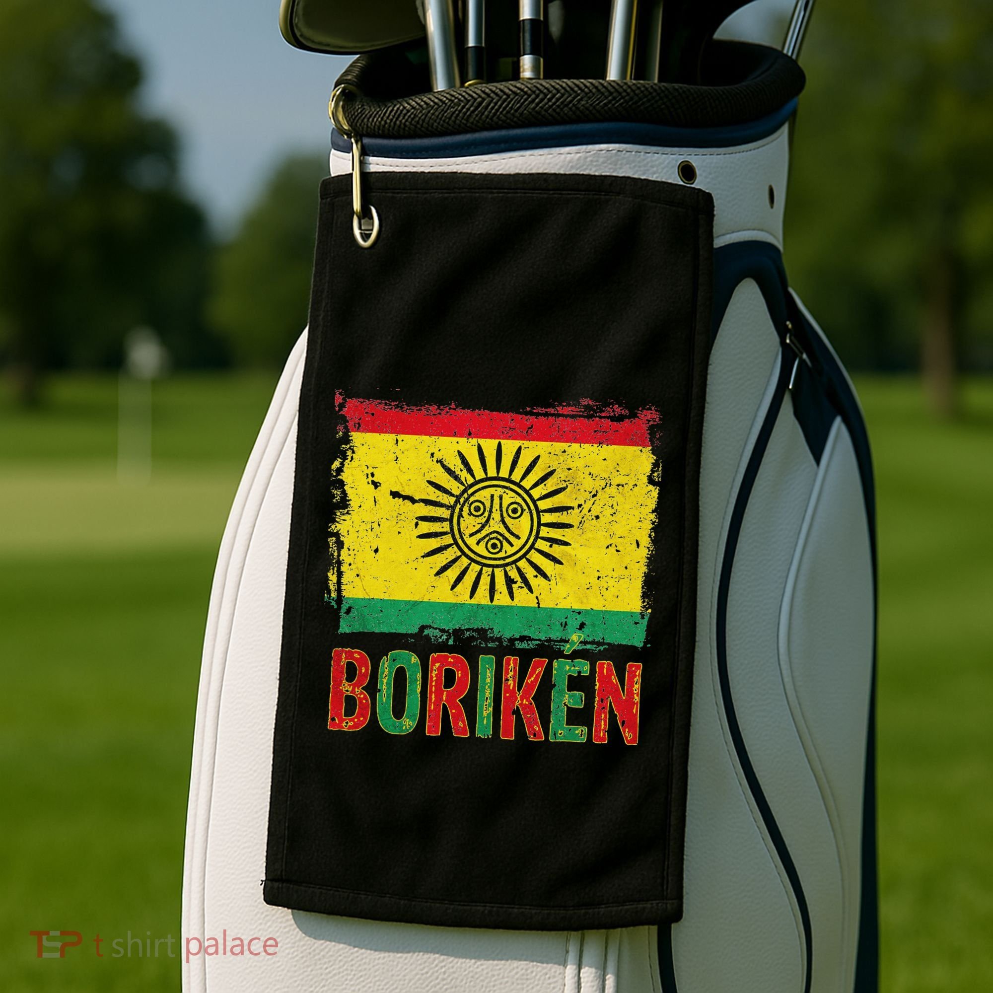Taino Nation Flag Boriken Borinquen Native American Arawak Golf Towel