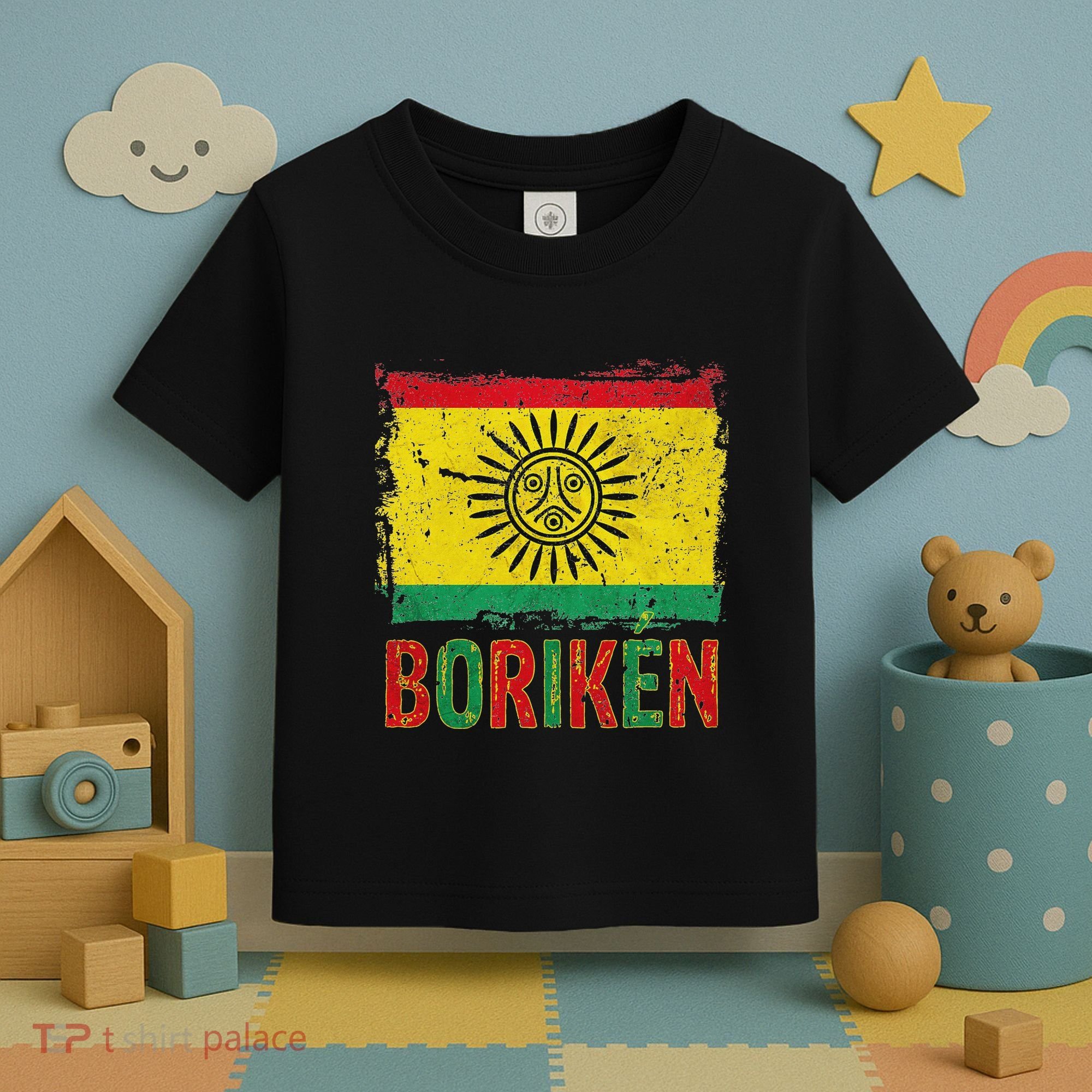 Taino Nation Flag Boriken Borinquen Native American Arawak Toddler T-Shirt