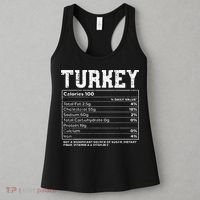 Turkey Nutritional Facts Thanksgiving Food Recipe Family Women's Tank Top thumb 3