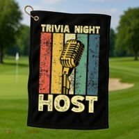 Trivia Night For Trivia Night Emcee Player Host Game Night Golf Towel thumb 1