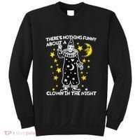ThereS Nothing Funny About A Clown In The Night Sweatshirt thumb 0