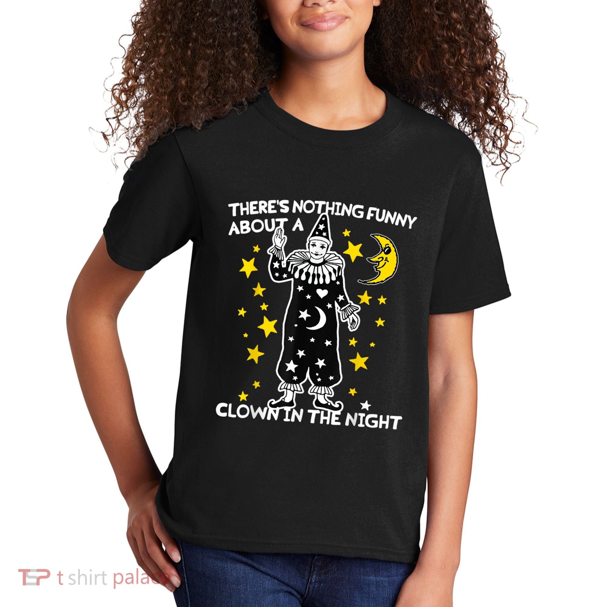 ThereS Nothing Funny About A Clown In The Night Kids T-Shirt