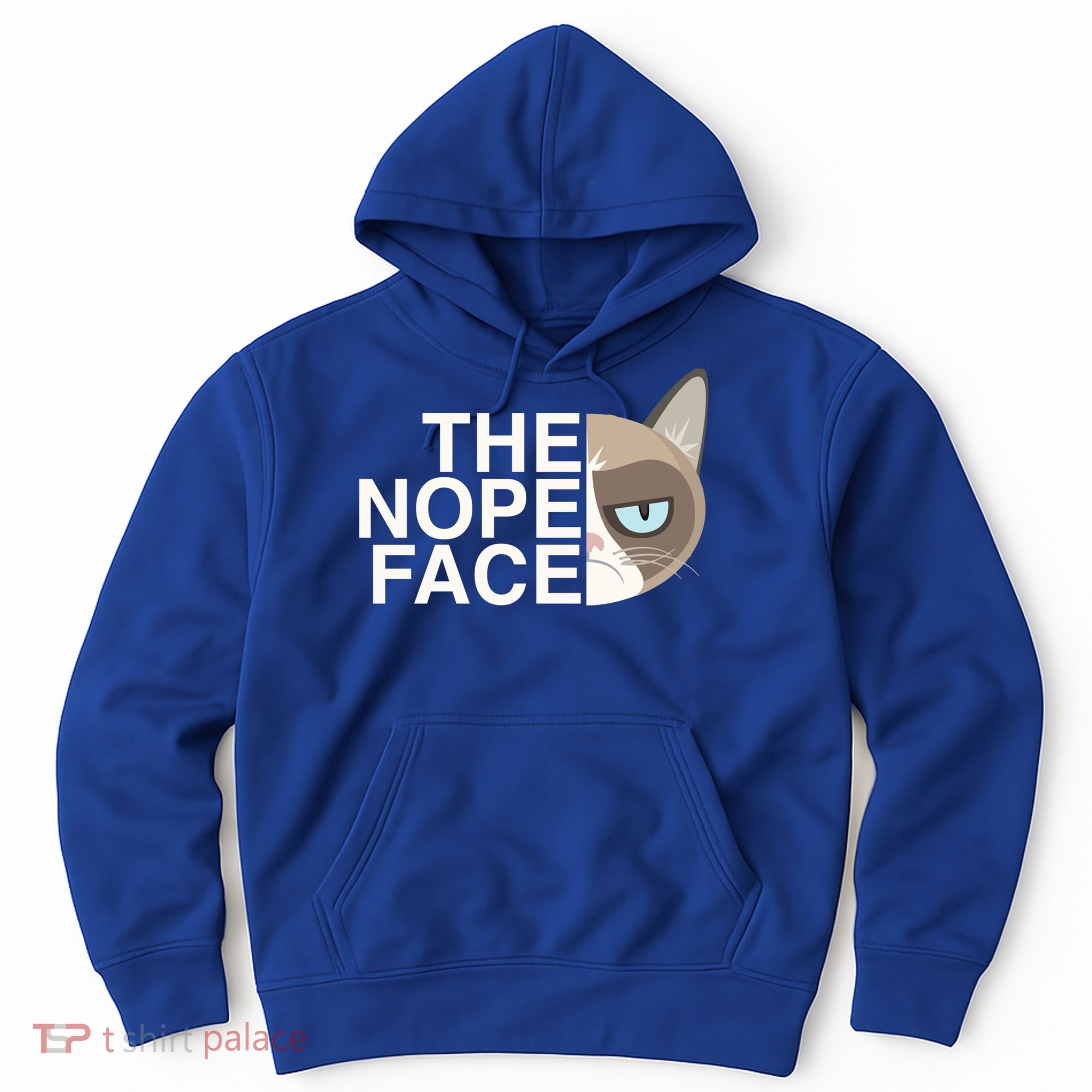 The Nope Face Funny Lazy Cat Joke Gift For Men And Women Gift Hoodie