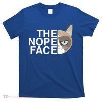 The Nope Face Funny Lazy Cat Joke Gift For Men And Women Gift T-Shirt thumb 0