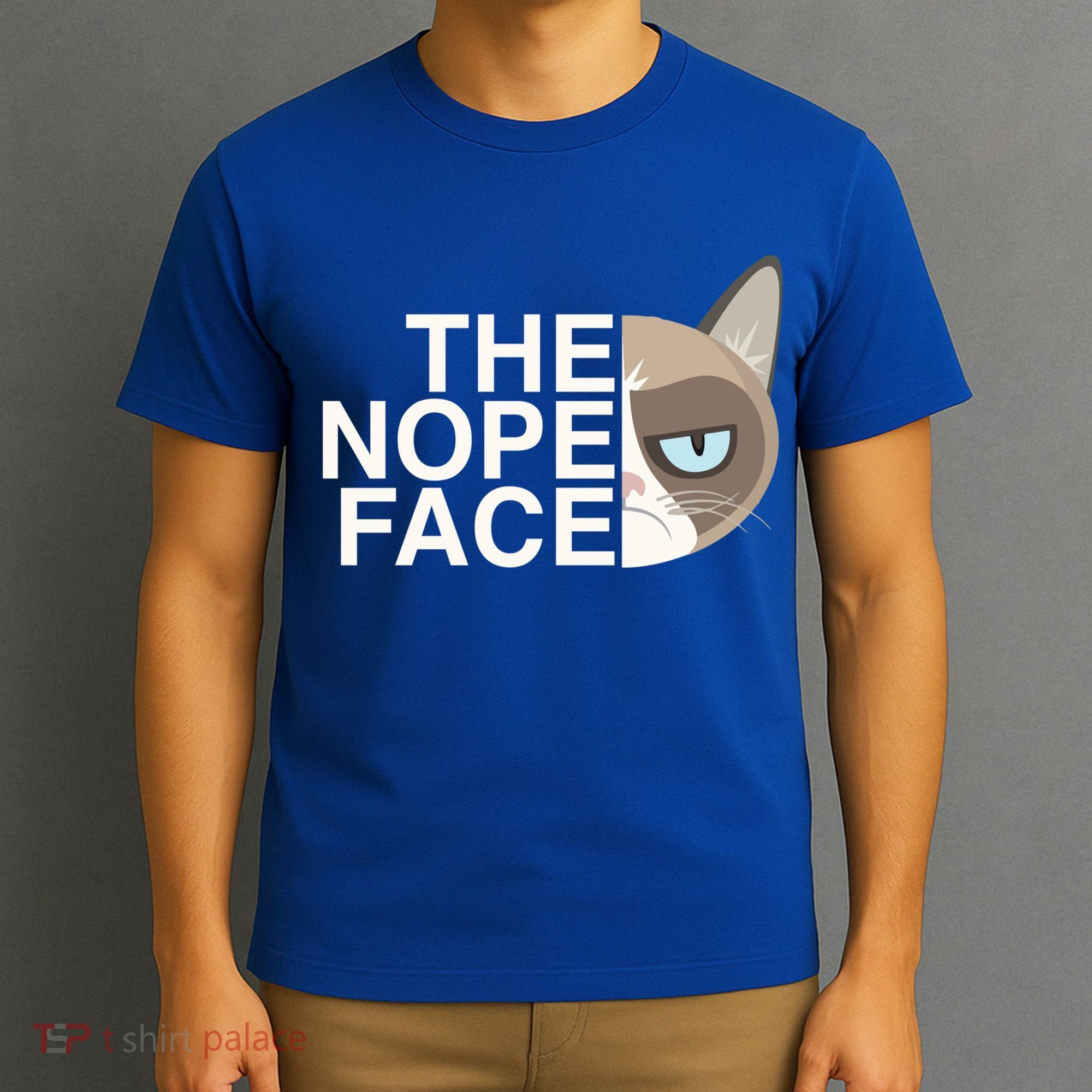 The Nope Face Funny Lazy Cat Joke Gift For Men And Women Gift T-Shirt