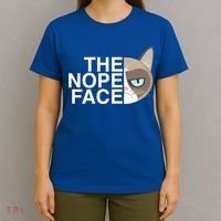 The Nope Face Funny Lazy Cat Joke Gift For Men And Women Gift T-Shirt thumb 4