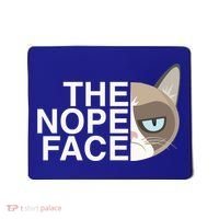 The Nope Face Funny Lazy Cat Joke Gift For Men And Women Gift Mousepad thumb 0