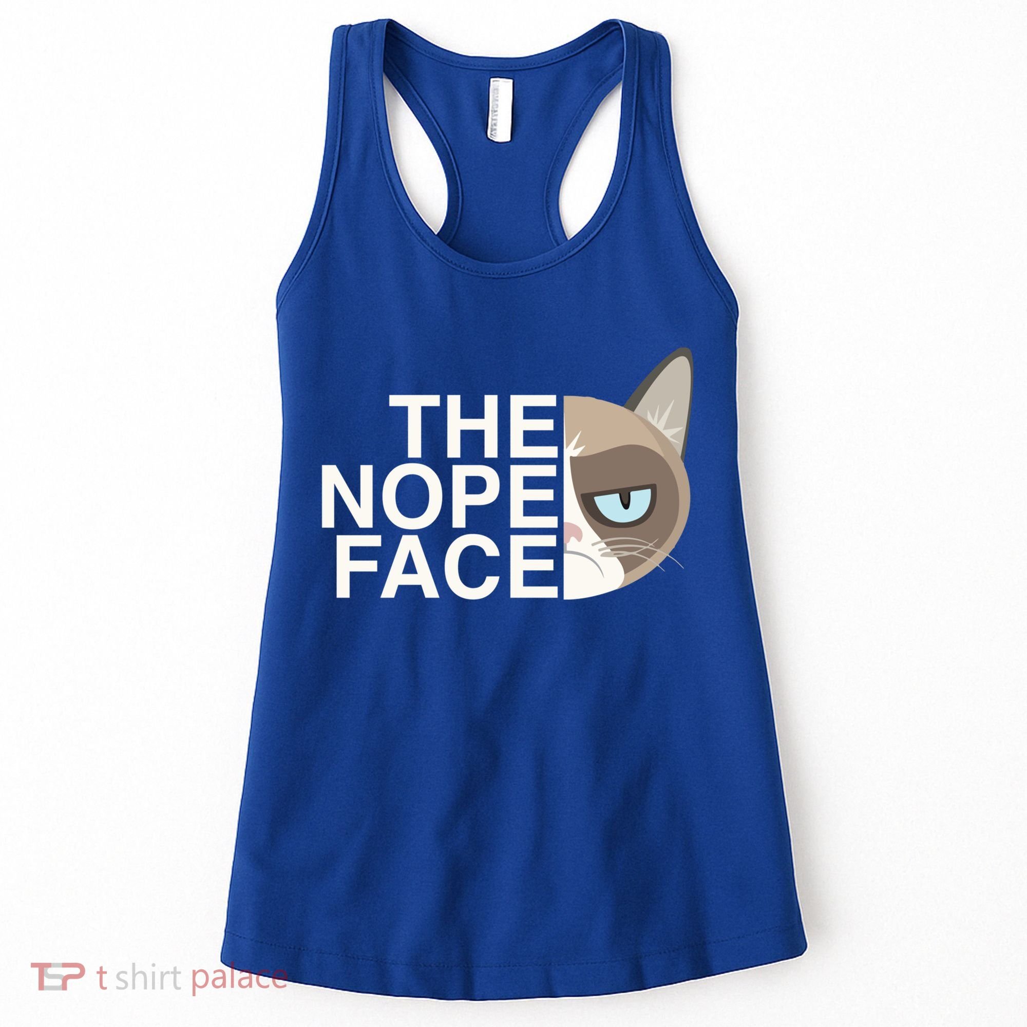 The Nope Face Funny Lazy Cat Joke Gift For Men And Women Gift Women's Tank Top