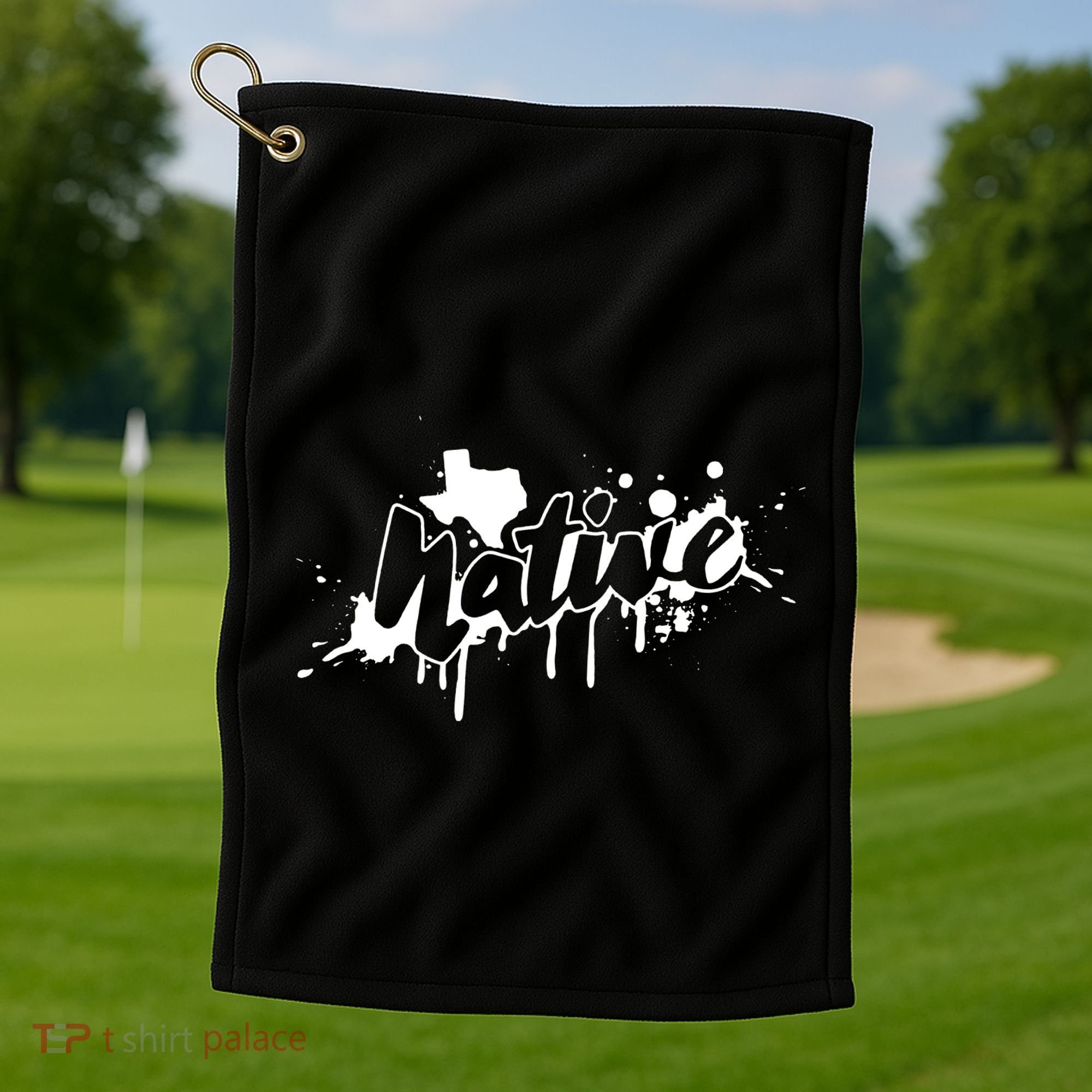 Texas Native Graphic Golf Towel