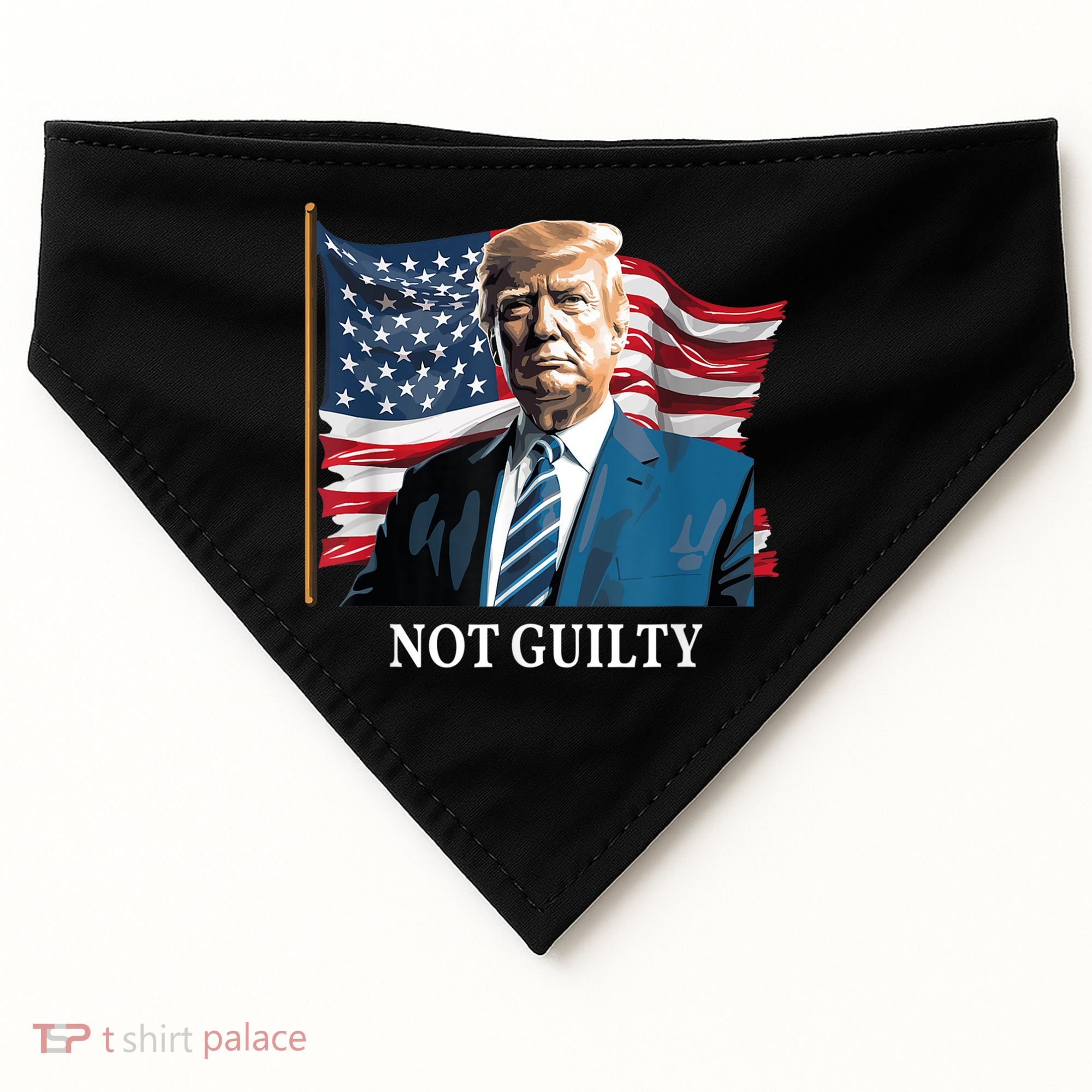 Trump Not Guilty USA-Made Doggie Bandana