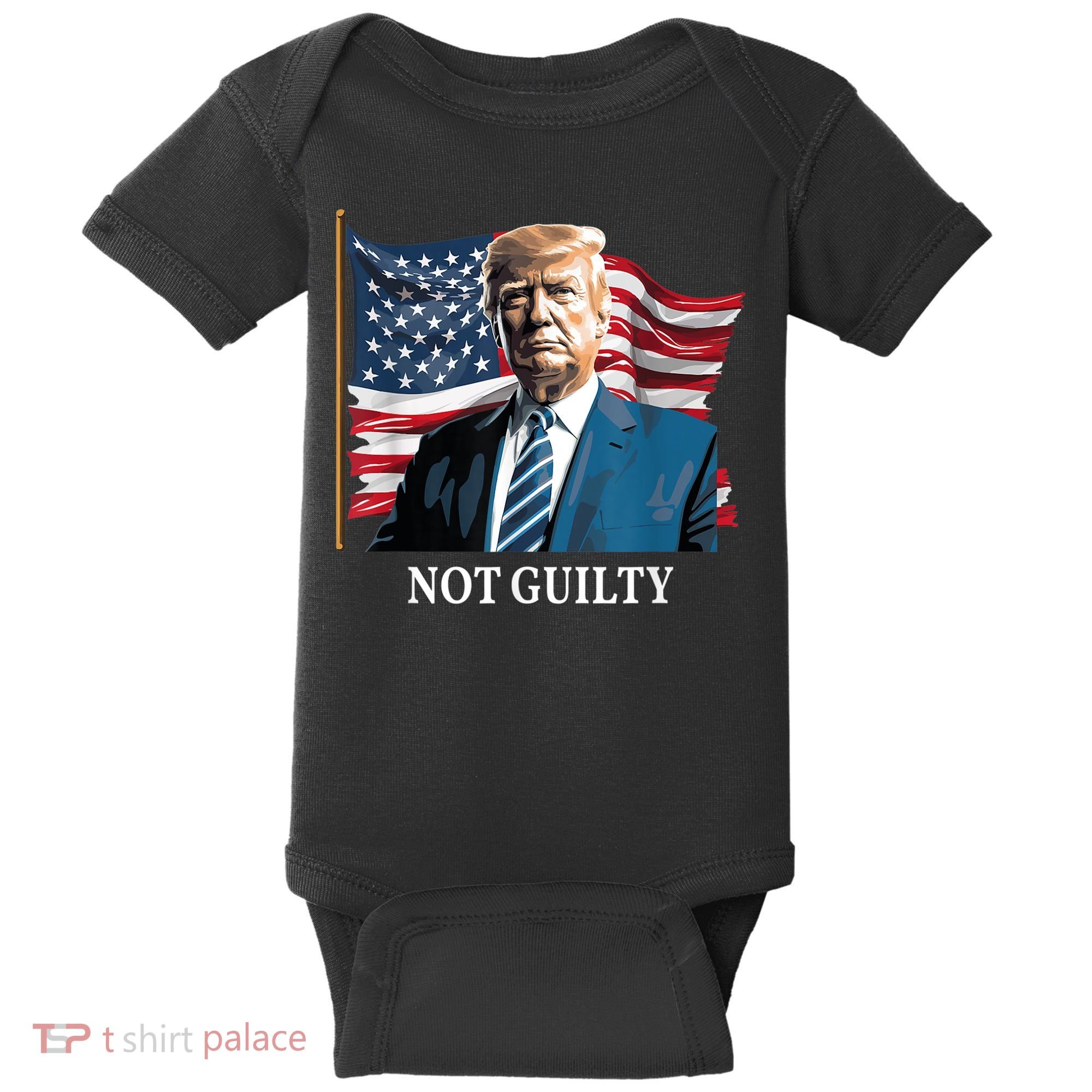 Trump Not Guilty Baby Bodysuit