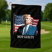 Trump Not Guilty Golf Towel thumb 1