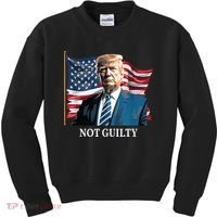 Trump Not Guilty Kids Sweatshirt thumb 0