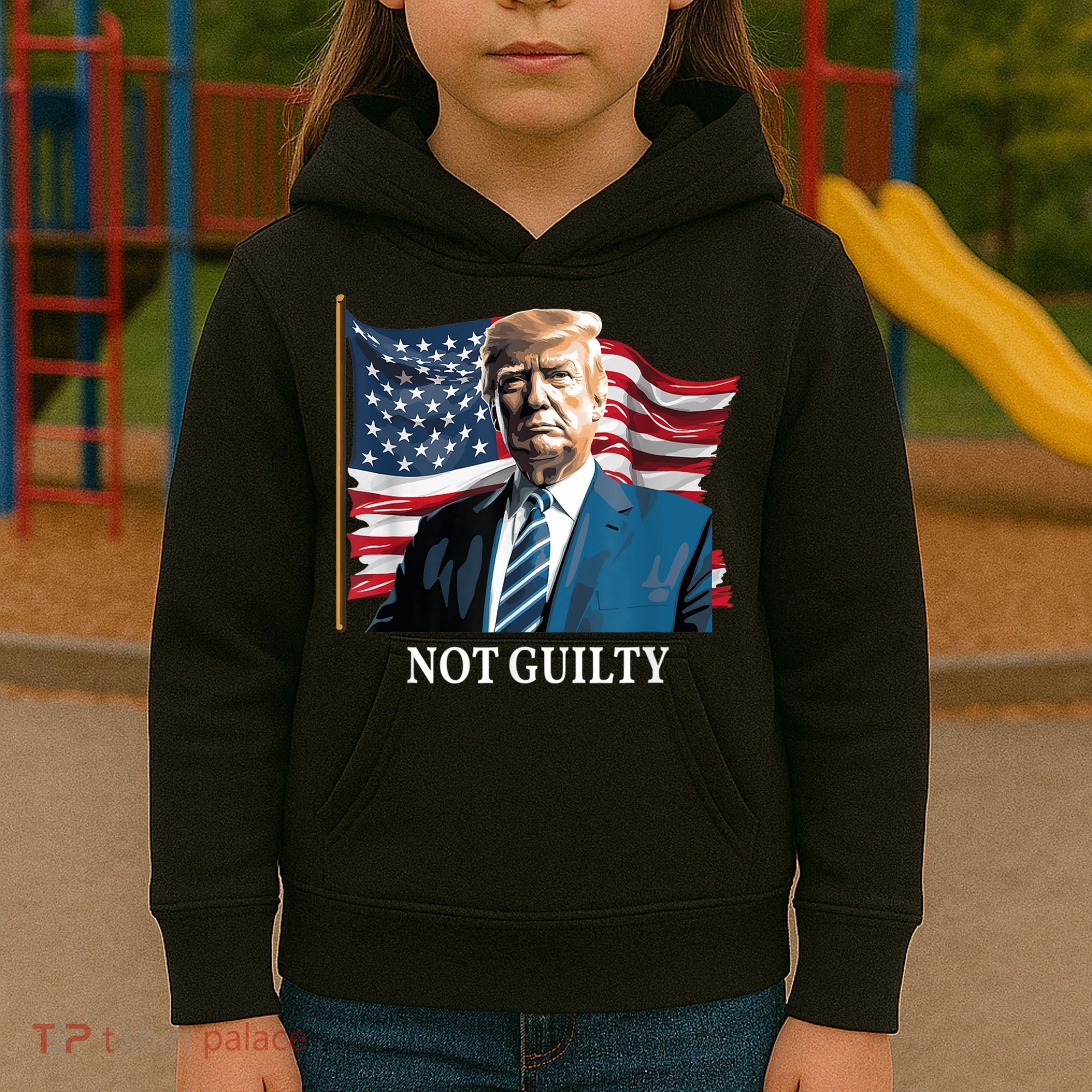 Trump Not Guilty Kids Hoodie