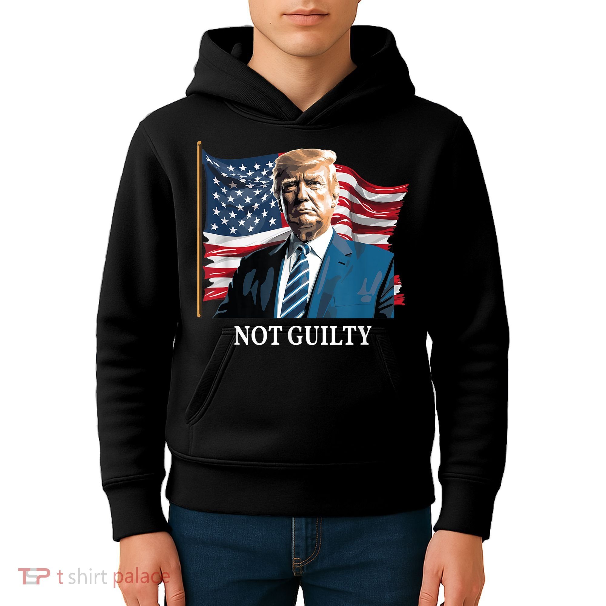 Trump Not Guilty Kids Hoodie