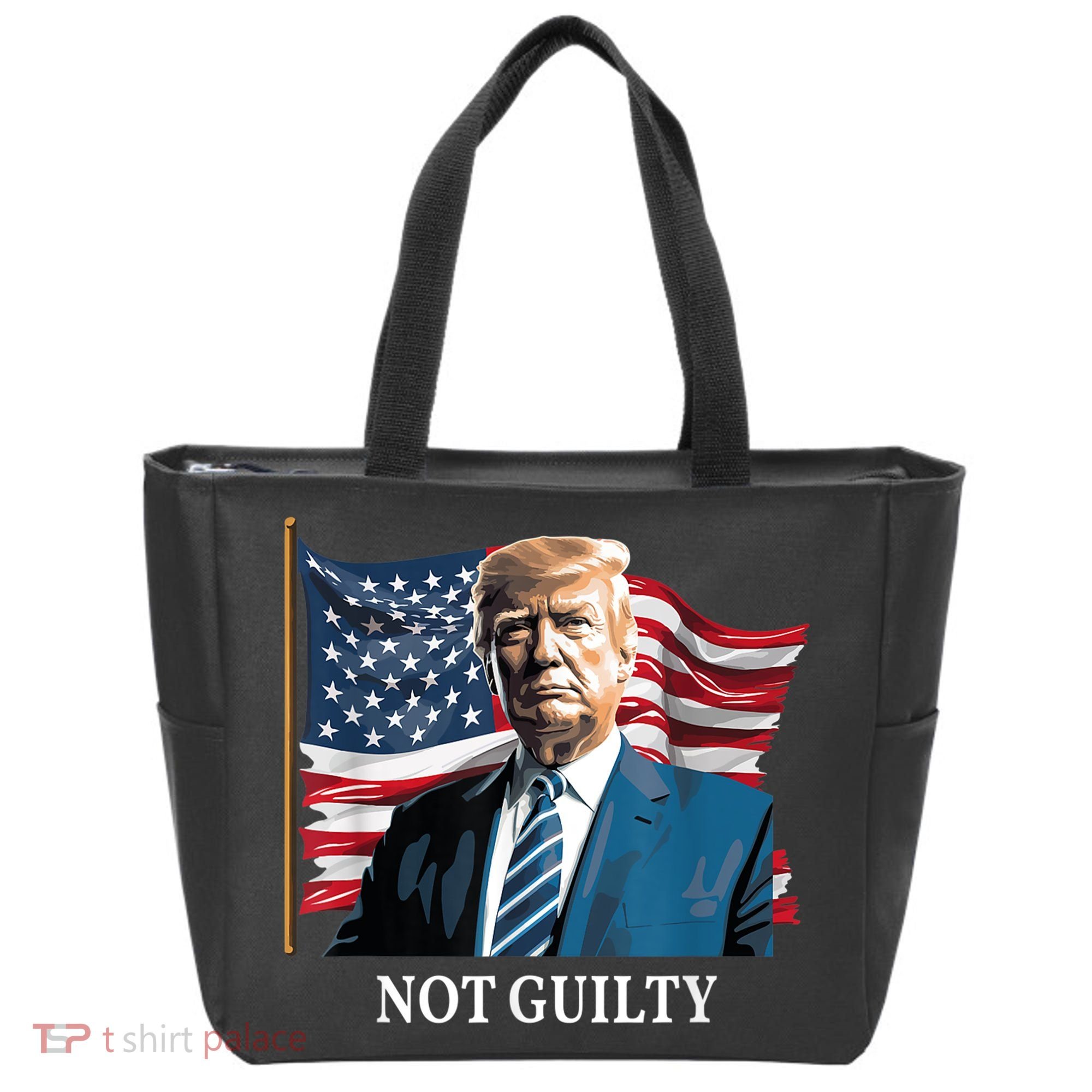 Trump Not Guilty Tote Bag