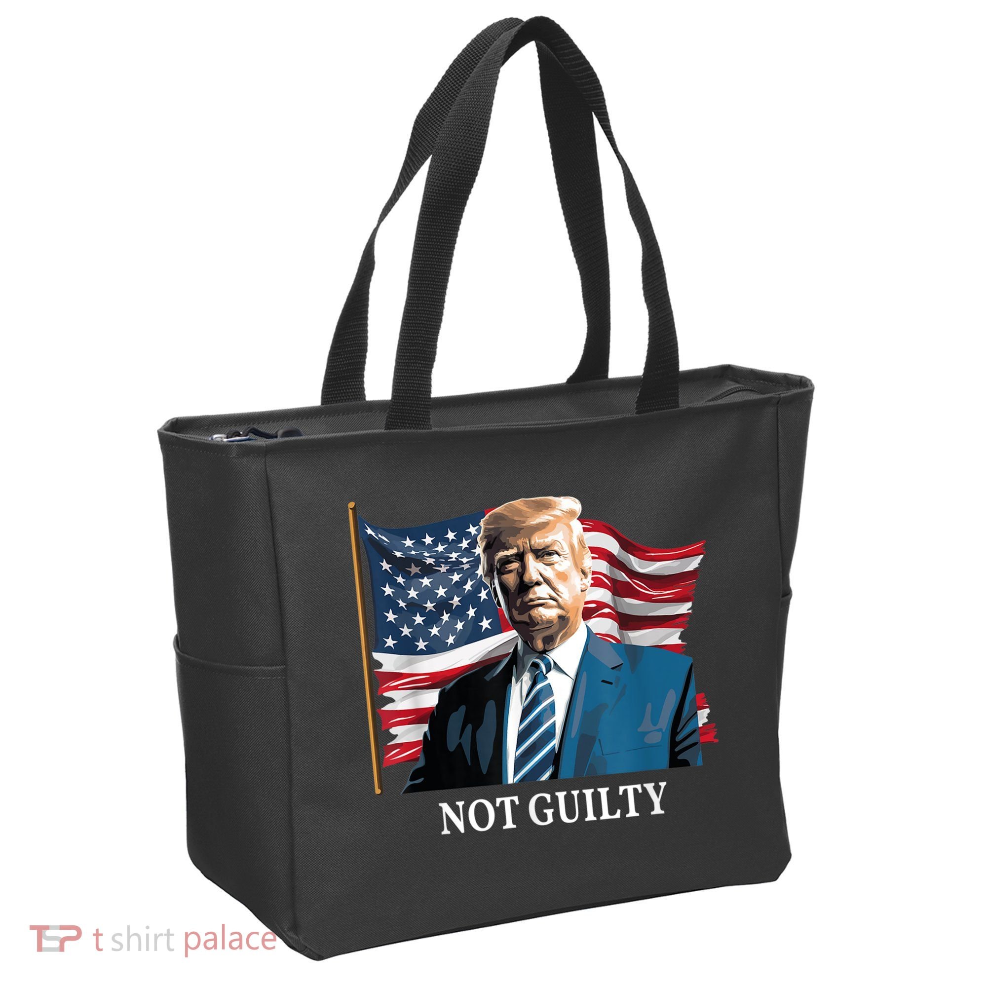 Trump Not Guilty Tote Bag