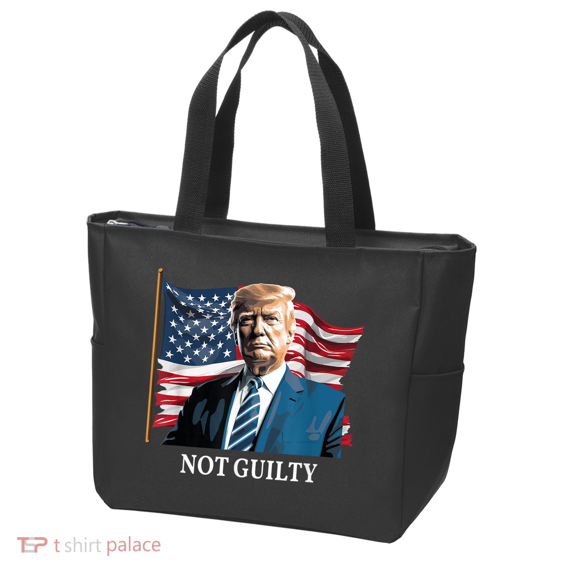 Trump Not Guilty Tote Bag