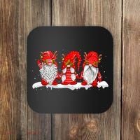 Three Nordic Gnomes Winter Christmas Swedish Elves TShirt Coaster thumb 0