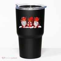 Three Nordic Gnomes Winter Christmas Swedish Elves TShirt Tumbler thumb 0
