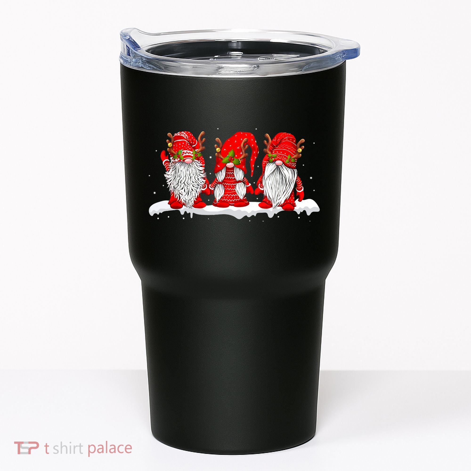 Three Nordic Gnomes Winter Christmas Swedish Elves TShirt Tumbler