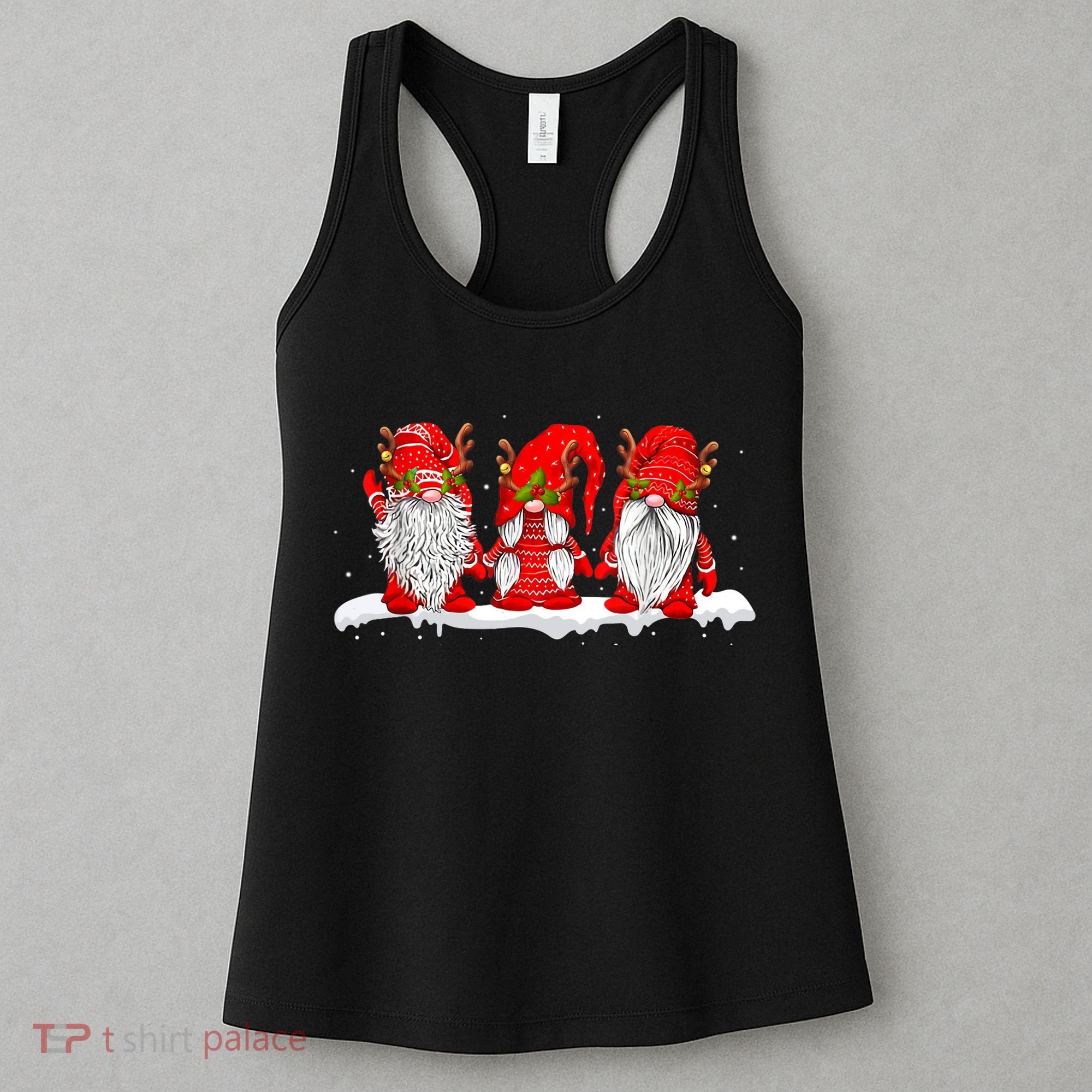 Three Nordic Gnomes Winter Christmas Swedish Elves TShirt Women's Tank Top