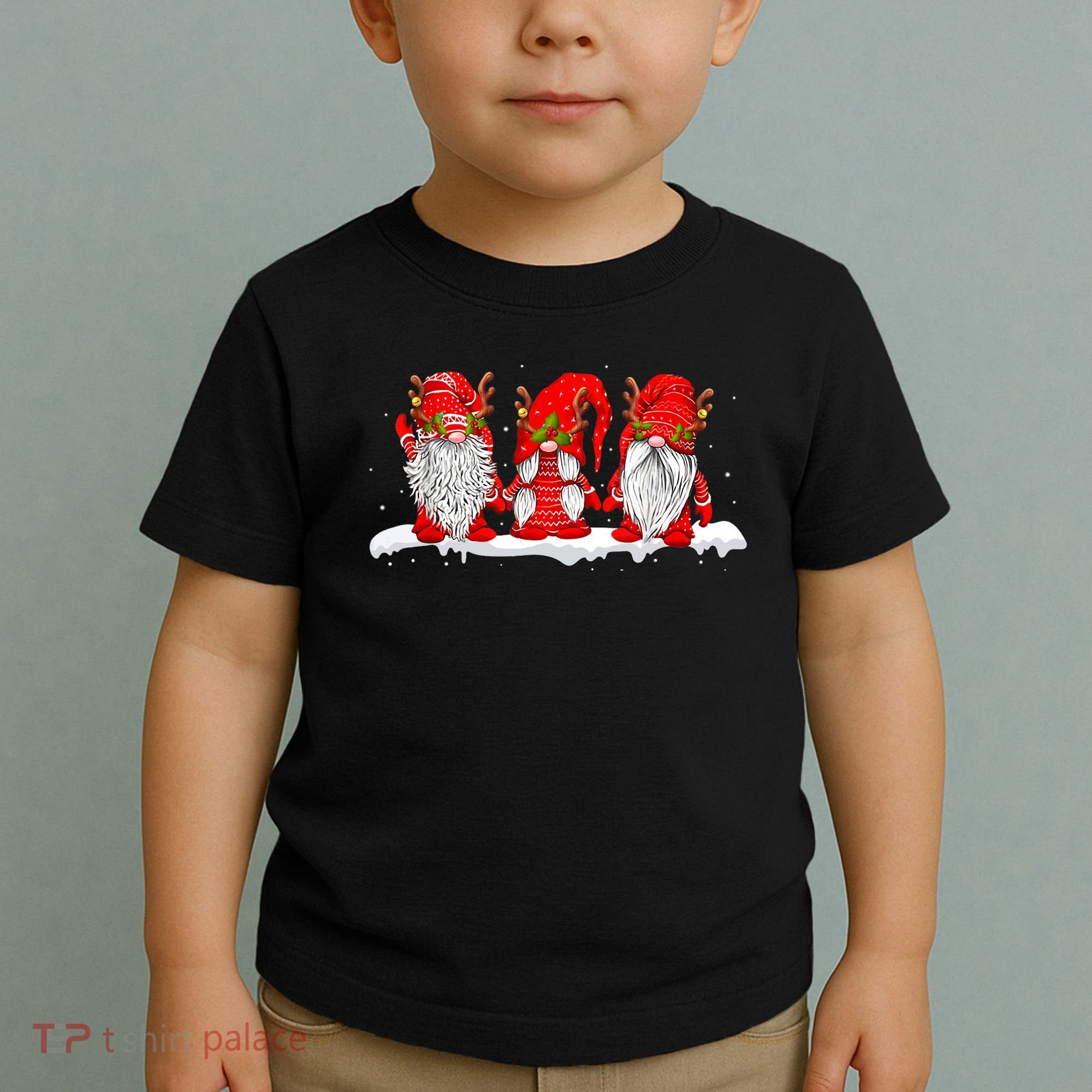 Three Nordic Gnomes Winter Christmas Swedish Elves TShirt Toddler T-Shirt