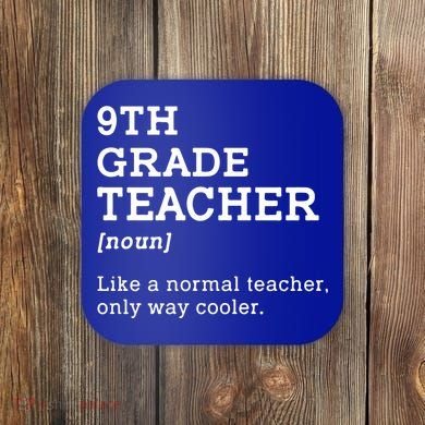 Team Ninth Grade Back To School 9th Grade Teacher Student Coaster