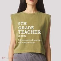 Team Ninth Grade Back To School 9th Grade Teacher Student Garment-Dyed Women's Muscle Tee thumb 2