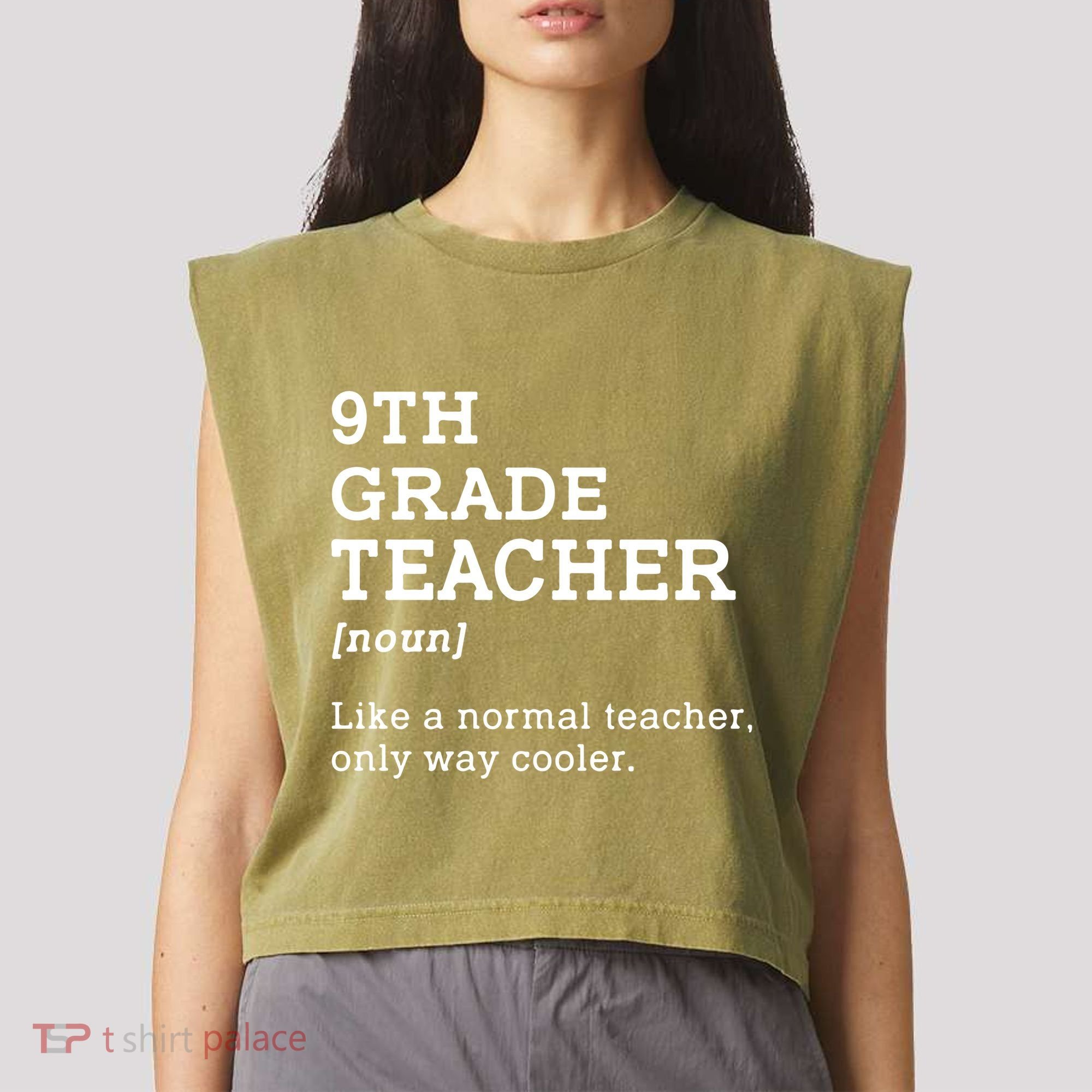 Team Ninth Grade Back To School 9th Grade Teacher Student Garment-Dyed Women's Muscle Tee