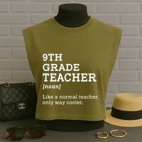 Team Ninth Grade Back To School 9th Grade Teacher Student Garment-Dyed Women's Muscle Tee thumb 3