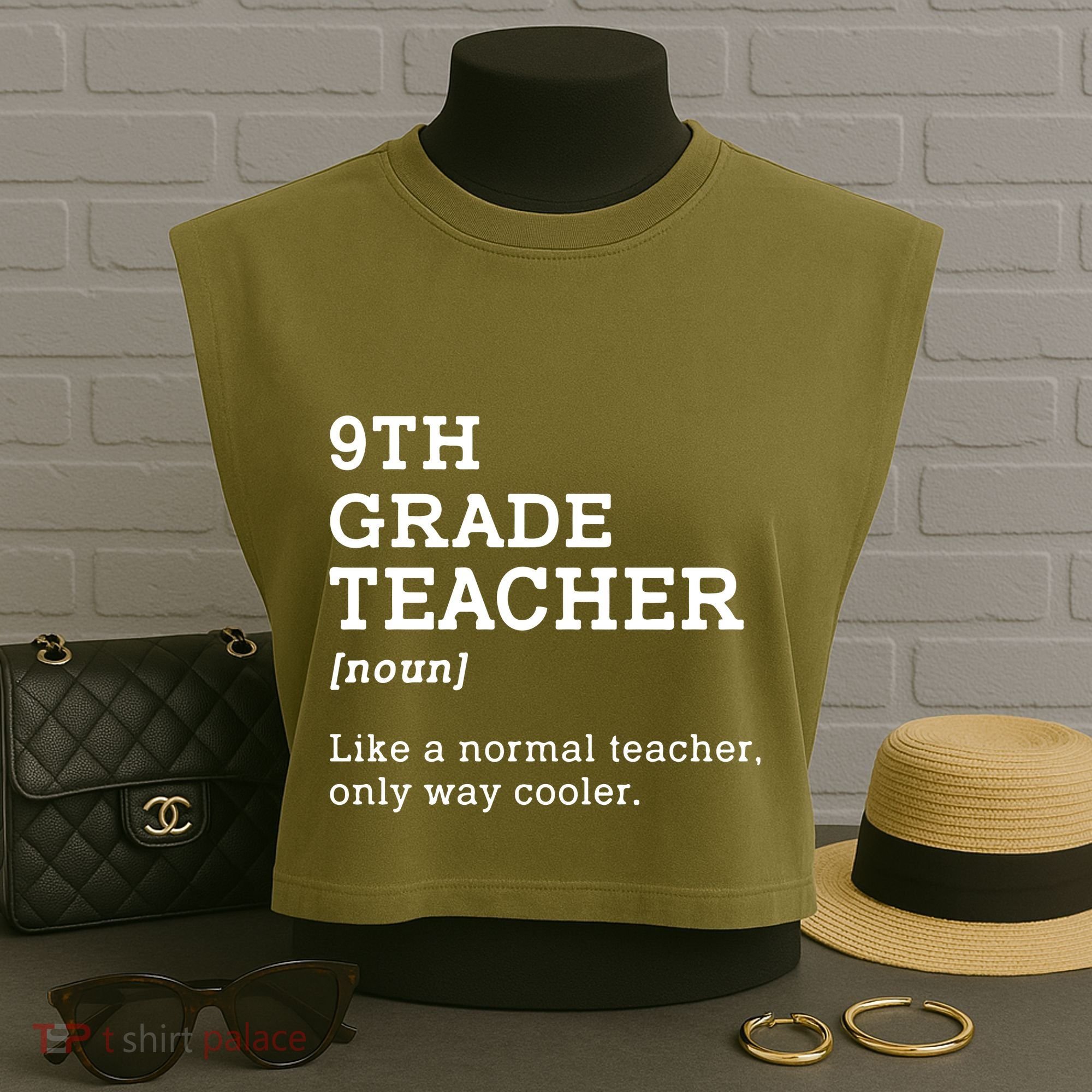 Team Ninth Grade Back To School 9th Grade Teacher Student Garment-Dyed Women's Muscle Tee