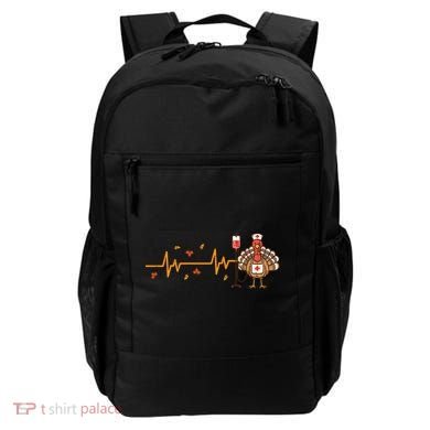 Thanksgiving Nurse Heartbeat Turkey Fall Backpack