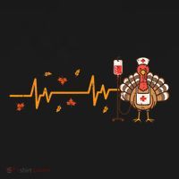 Thanksgiving Nurse Heartbeat Turkey Fall Coaster thumb 2