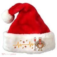 Thanksgiving Nurse Heartbeat Turkey Fall Santa Hat thumb 0