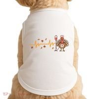 Thanksgiving Nurse Heartbeat Turkey Fall Doggie Tank thumb 0