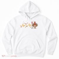 Thanksgiving Nurse Heartbeat Turkey Fall Hoodie thumb 0