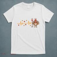 Thanksgiving Nurse Heartbeat Turkey Fall T-Shirt thumb 5