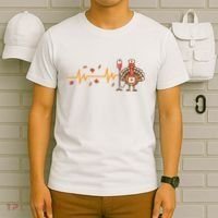Thanksgiving Nurse Heartbeat Turkey Fall T-Shirt thumb 6